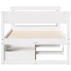 vidaXL Estructura de cama sin colch&oacute;n madera maciza blanca 75x190 cm