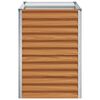 vidaXL Arriate elevado Marr&oacute;n Claro 98 x 50 x 68 cm Acero Galvanizado
