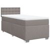 vidaXL Cama box spring con colch&oacute;n tela gris taupe 100x200 cm