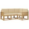 vidaXL Conjunto de sof&aacute;s de exterior 4 uds. y Beige