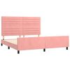vidaXL Estructura de cama sin colch&oacute;n terciopelo rosa 160x200 cm