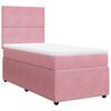 vidaXL Cama box spring con colch&oacute;n terciopelo rosa 80x200 cm