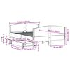 vidaXL Estructura de cama sin colchón madera de pino blanca 140x200 cm