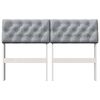 vidaXL Cabecero tapizado Gris Claro 120 cm Madera de pino macizo