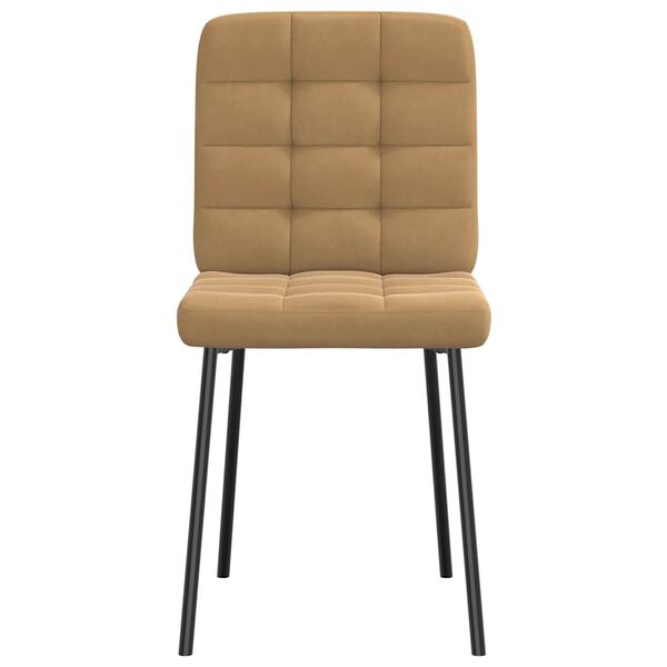 vidaXL Sillas de comedor 4 unidades terciopelo marrón