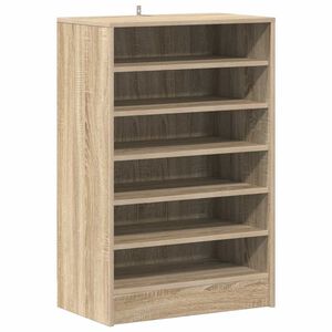 vidaXL Zapatero madera contrachapada roble Sonoma 60x35x92 cm