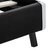 vidaXL Estructura de cama con LED de cuero sintético negro 120x200 cm