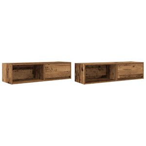 vidaXL Muebles de TV 2 uds 100x31x25,5 cm Madera ingenier&iacute;a envejecida