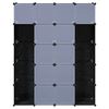 vidaXl Armario modular 14 compartimentos negro y blanco 37x146x180,5cm