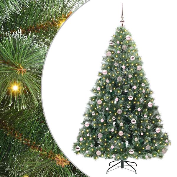 vidaXL Árbol de Navidad artificial con 300 LED Verde 210 cm PE y PVC