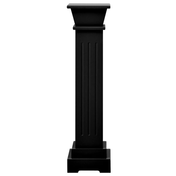vidaXL Soporte plantas pilar cuadrado cl&aacute;sico negro 17x17x66 cm MDF
