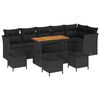 vidaXL Conjunto de sof&aacute;s de jard&iacute;n 10 uds. Negro rat&aacute;n sint&eacute;tico