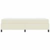 vidaXL Estructura de cama con colch&oacute;n Crema 80 x 200 cm tela