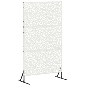 vidaXL Pantalla de Privacidad 100 x 50 x 180 cm Acero Blanco