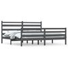 vidaXL Estructura de cama sin colch&oacute;n madera de pino gris 200x200 cm