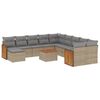 vidaXL Set de sof&aacute;s de jard&iacute;n 12 pzas y cojines rat&aacute;n sint&eacute;tico marr&oacute;n