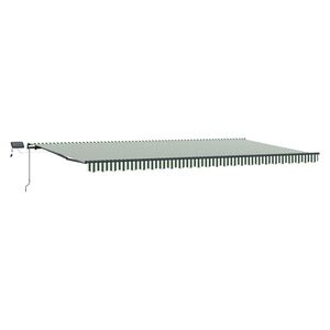 vidaXL Toldo retr&aacute;ctil Verde y blanco 600 x 300 cm Tela y Aluminio