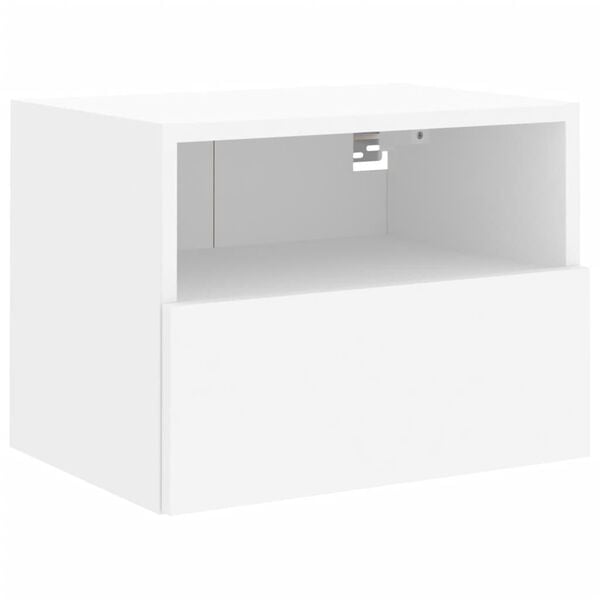 vidaXL Mueble de TV de pared madera de ingenier&iacute;a blanco 40x30x30 cm