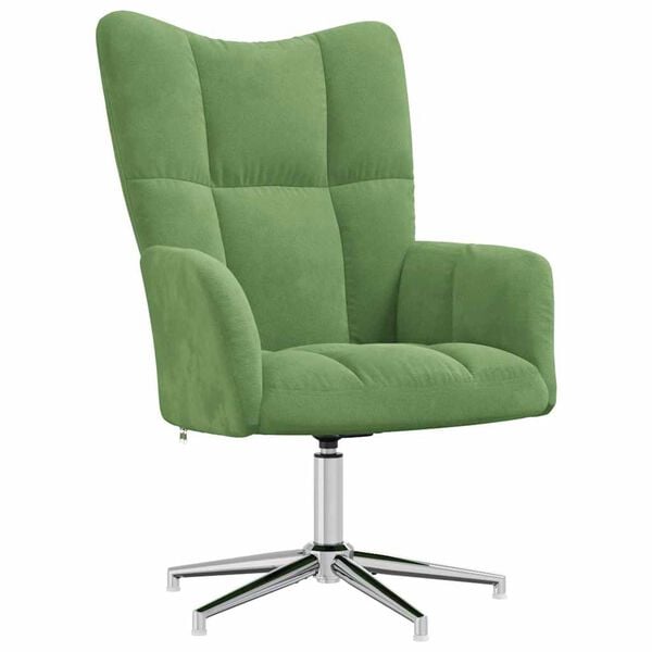 vidaXL Sill&oacute;n de relax de terciopelo verde claro
