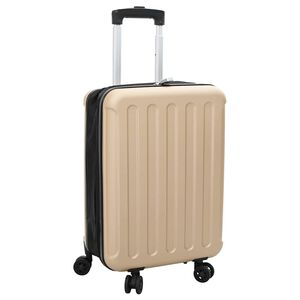 vidaXL Maleta con cerradura champ&aacute;n 34 x 23 x 55.5 cm Pl&aacute;stico ABS