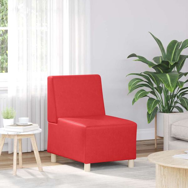 vidaXL Unidad de Sof&aacute; Modular sin Brazos 2 pcs Rojo 55 x 74 x 82 cm