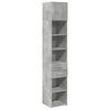 vidaXL Armario estrecho madera ingenier&iacute;a gris hormig&oacute;n 40x42,5x225 cm