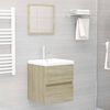 vidaXL Juego de muebles de ba&ntilde;o madera de ingenier&iacute;a roble Sonoma
