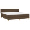 vidaXL Cama box spring con colch&oacute;n tela marr&oacute;n oscuro 160x200 cm
