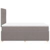 vidaXL Cama box spring con colch&oacute;n tela gris taupe 120x190 cm