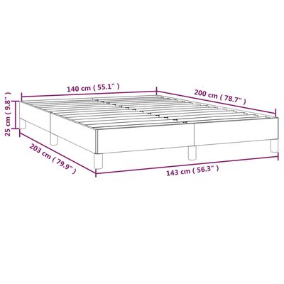 vidaXL Estructura de cama de tela gris taupe 140x200 cm