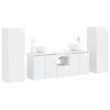 vidaXL Juego de muebles de ba&ntilde;o 5 uds. Blanco Brillante