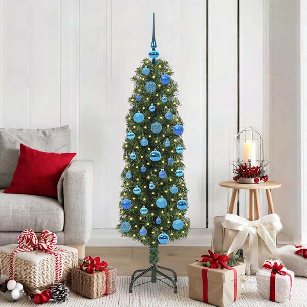 vidaXL Árbol de Navidad artificial Verde 150 cm PVC, Acero y Plástico