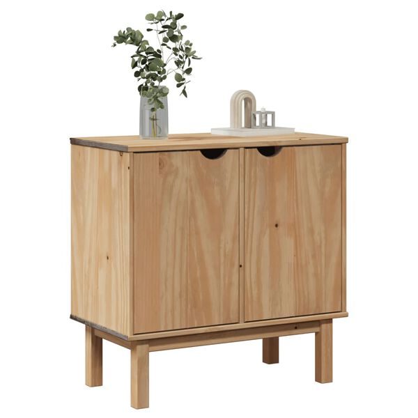 vidaXL Mueble de recibidor OTTA madera maciza de pino 75x40x75 cm