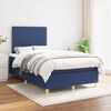 vidaXL Cama box spring con colch&oacute;n tela azul 120x190 cm