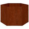 vidaXL Jardinera de acero corten oxidado 60x60x45 cm