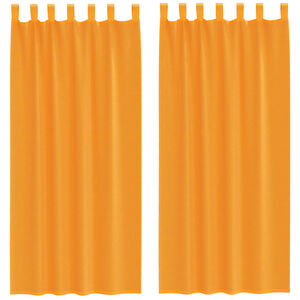 vidaXL Cortinas de gasa con trabillas 2 uds naranja 140x245 cm