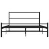 vidaXL Estructura de cama sin colch&oacute;n metal negro 120x200 cm