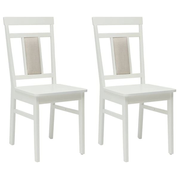 vidaXL Silla de comedor 2 pcs Madera sólida