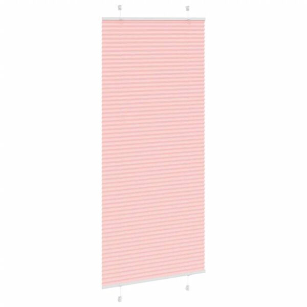 vidaXL Estor Plisado rosa 85x200 cm Tela Ancho 84,4 cm Poli&eacute;ster