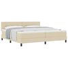 vidaXL Cama box spring con colch&oacute;n con colch&oacute;n Crema 200 x 200 cm tela