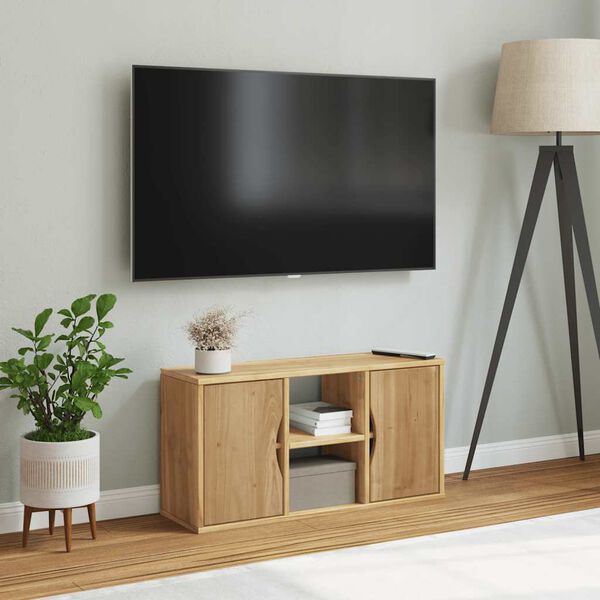 vidaXL Mueble de TV ODDA madera maciza de pino 79x24x40 cm
