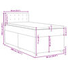 vidaXL Cama box spring con colch&oacute;n tela gris claro 90x200 cm