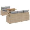 vidaXL Conjunto de sof&aacute; de jard&iacute;n 6 uds. beige y gris claro