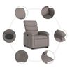 vidaXL Sill&oacute;n el&eacute;ctrico reclinable elevable de tela gris taupe