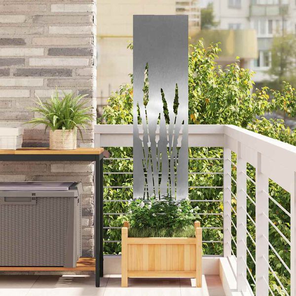 vidaXL Pantalla de Privacidad para Jard&iacute;n Calado Plateado 32 x 140 cm