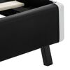 vidaXL Estructura de cama con LED sin colch&oacute;n cuero negro 140x200 cm