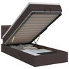 vidaXL Cama otomana con colch&oacute;n Marr&oacute;n Oscuro 90 x 190 cm Tela