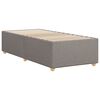 vidaXL Estructura de cama sin colch&oacute;n tela taupe 90x200 cm