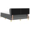 vidaXL Cama tipo Box Spring con colch&oacute;n Gris oscuro 140 x 200 cm tela