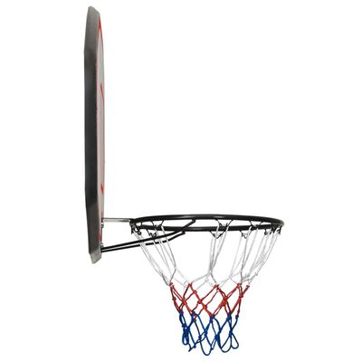 vidaXL Tablero de baloncesto polietileno negro 109x71x3 cm
